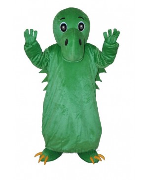 Green Chinese Dinosaur Adult Mascot Costume