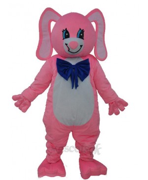 Long Ear Pink Rabbit Mascot Adult Costume