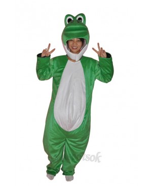 Super Cute Show Face Green Dinosaur Adult Mascot Costume