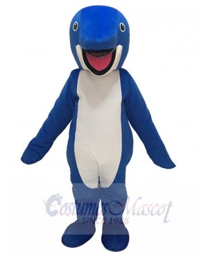 Cute Blue Whale Costume Mascot