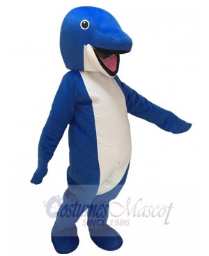 Cute Blue Whale Costume Mascot