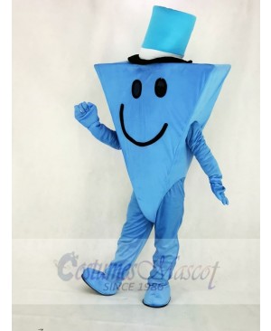 Mr Cool with Blue Hat Mascot Costume Cartoon	