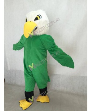 White Head Green Bald Eagle Mascot Costume