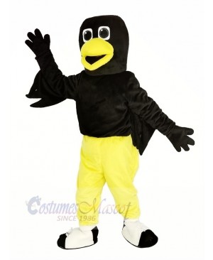 Black Bird Raven with Yellow Pants Mascot Costume Animal