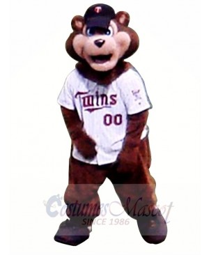 Baseball Brown Bear Mascot Costume 