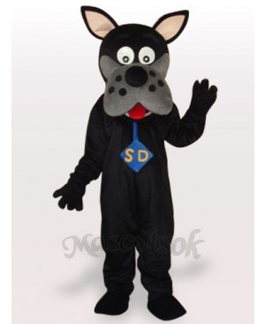 Black Dog Adult Mascot Costume