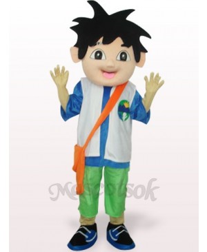 Blue And White Delgo Plush Adult Mascot Costume