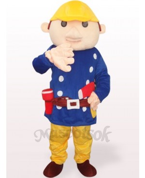 Blue Baboo Engineer Plush Adult Mascot Costume