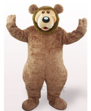 Brown Bear Plush Adult Mascot Costume