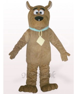 Brown Dog Plush Adult Mascot Costume