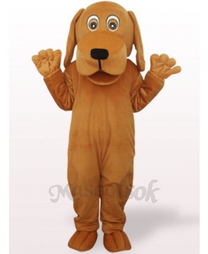 Brown Dog With Big Mouth Plush Adult Mascot Costume