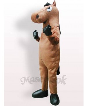 Brown Horse Plush Adult Mascot Costume