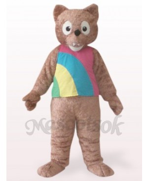 Brown Wolf Plush Mascot Costume