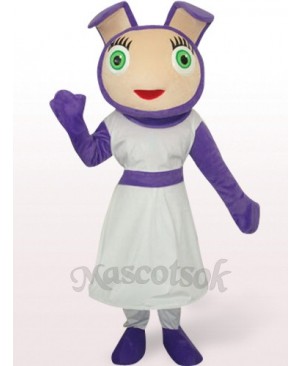 Cute Purple Plush Mascot Costume
