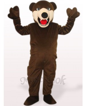 Deep Brown Bluebear Plush Adult Mascot Costume