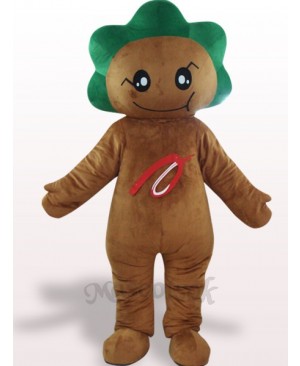 Deep Brown Leaf Flower Plush Adult Mascot Costume