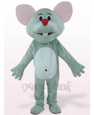 Gray Mouse With Red Nose Plush Mascot Costume