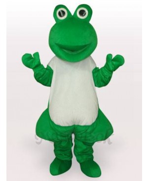 Green Frog Short Plush Adult Mascot Funny Costume
