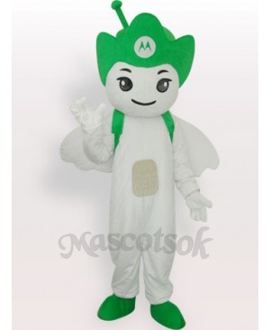 Green Moto Angel Short Plush Adult Mascot Costume