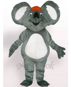 Koala With Orange Hair Plush Adult Mascot Costume