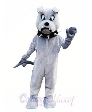 Grey Bulldog Mascot Costume