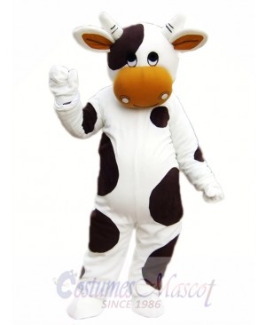 Black and White Cattle Cow Mascot Costume