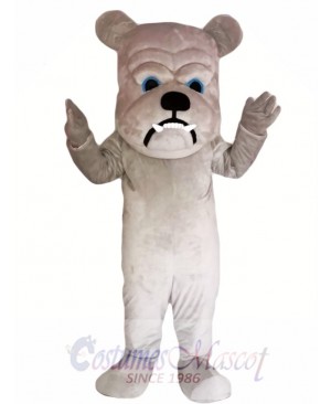 Grey Bulldog Mascot Costume