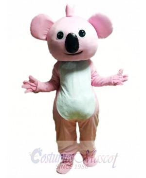 Pink Koala Cartoon Mascot Costume