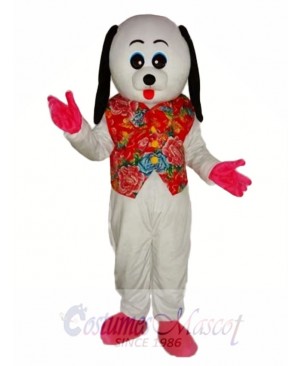 White Dog Mascot Adult Costume