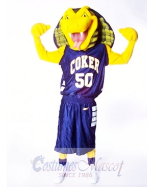 Sports Yellow Cobra Snake Mascot Costume