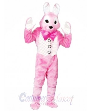 Adult Pink Easter Bunny Mascot Costume