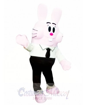 Pink Easter Bunny Mascot Costume Adult Character Costume