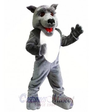 Cute Grey Wolf Mascot Costume