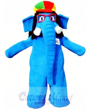 Blue Elephant Mascot Costume