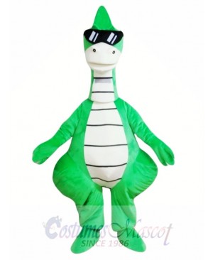 Cool Green Dinosaur Mascot Costume