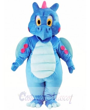 Cute Blue Dragon Mascot Costume