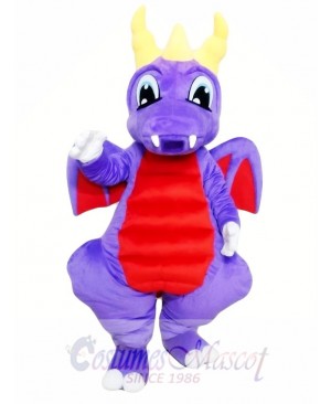 Purple Dragon Mascot Costume for Adults