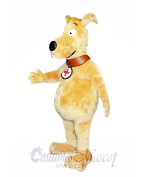 Cute Gold Dog Mascot Costume