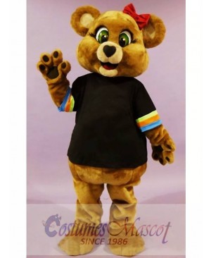 Cute Female Brown Bear Mascot Costume