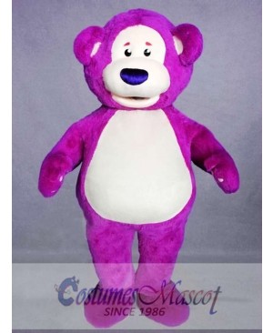 Purple Bear Mascot Costume