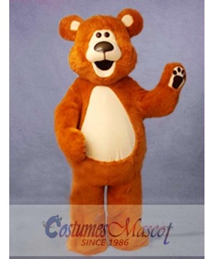 Happy Brown Bear Mascot Costume