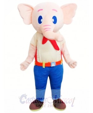 Beige Elephant Mascot Costume