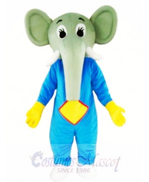 Blue Body Elephant Mascot Costume