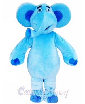 Blue Elephant Mascot Costume For Adults