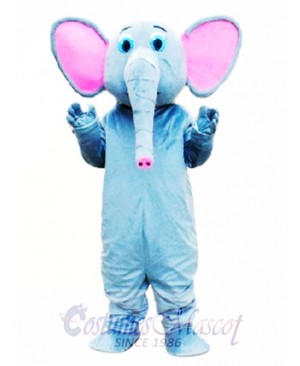 Pink Ear Grey Elephant Mascot Costume