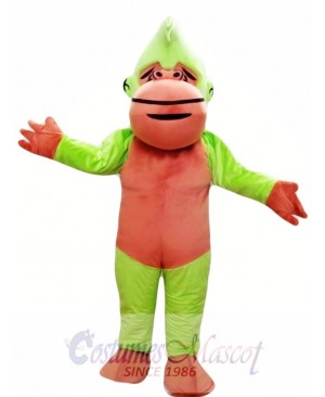 Green and Brown Chimpanzee Mascot Costume