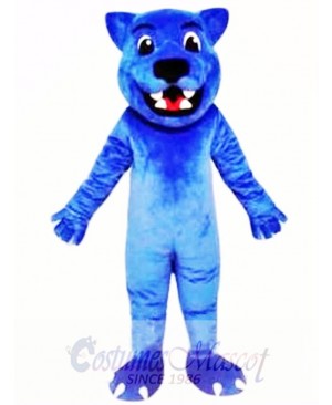 Blue Leopard Cute Panther Mascot Costume  