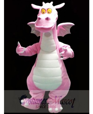 Pink Dragon Mascot Costume