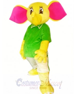 Yellow Elephant Mascot Costume  