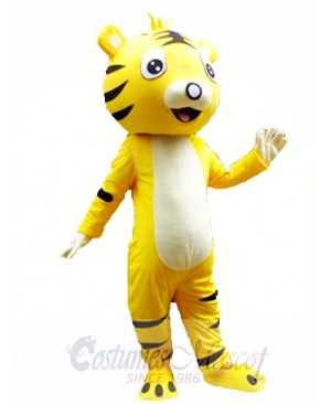 Yellow Cartton Tiger Mascot Costume  